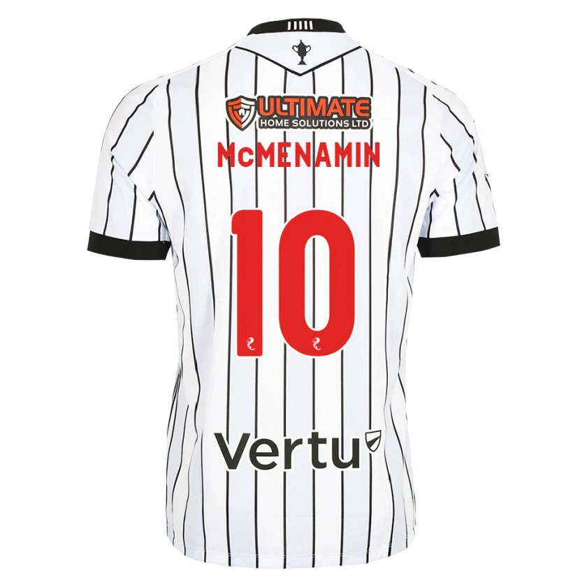 Danxen Mænd Conor Mcmenamin #10 Hvid Sort Rød Hjemmebane Spillertrøjer 2026/27 Trøje T-Shirt