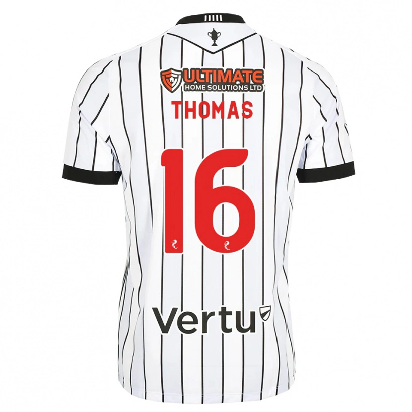 Danxen Mænd Luke Thomas #16 Hvid Sort Rød Hjemmebane Spillertrøjer 2026/27 Trøje T-Shirt