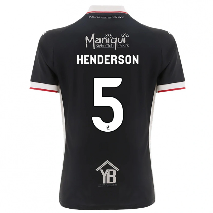 Danxen Mænd Liam Henderson #5 Sort Hvid Rød Hjemmebane Spillertrøjer 2026/27 Trøje T-Shirt