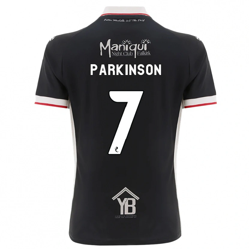 Danxen Mænd Ben Parkinson #7 Sort Hvid Rød Hjemmebane Spillertrøjer 2026/27 Trøje T-Shirt