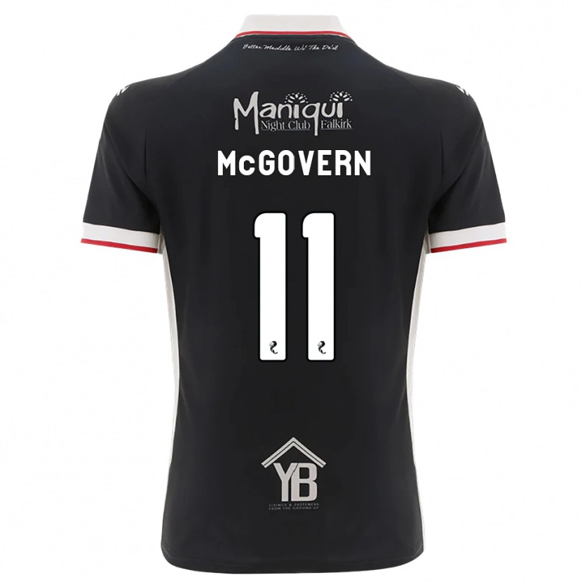 Danxen Mænd Paul Mcgovern #11 Sort Hvid Rød Hjemmebane Spillertrøjer 2026/27 Trøje T-Shirt