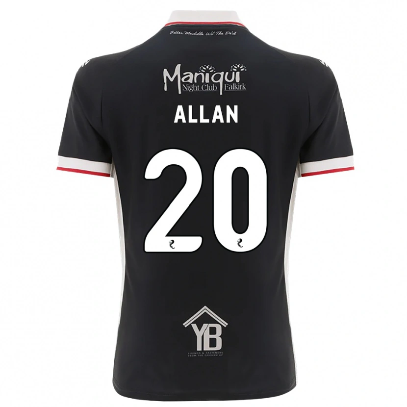 Danxen Mænd Connor Allan #20 Sort Hvid Rød Hjemmebane Spillertrøjer 2026/27 Trøje T-Shirt