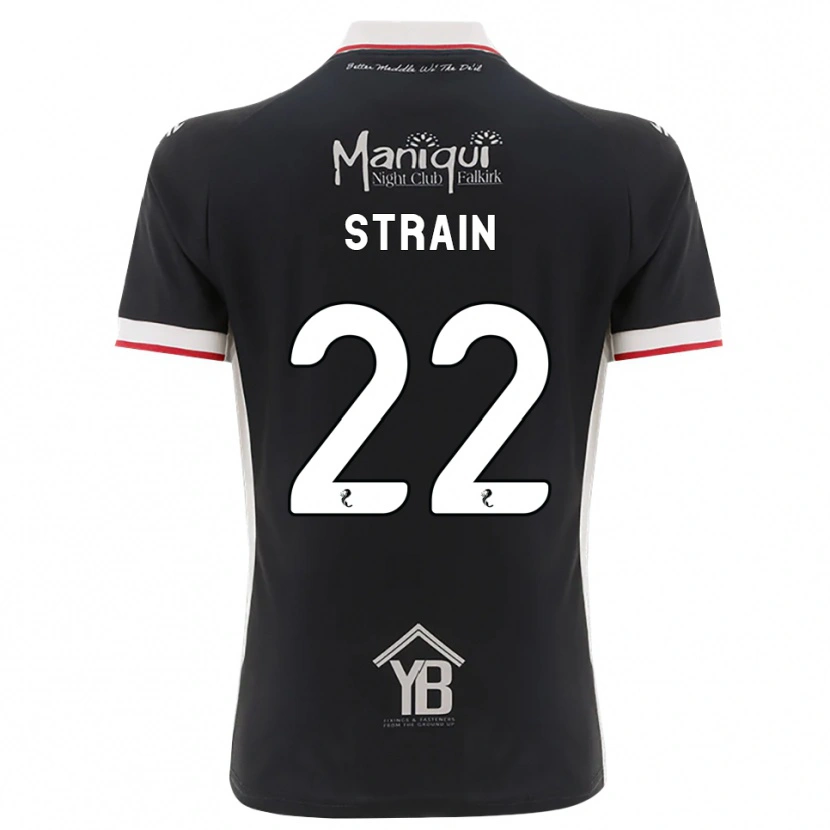 Danxen Mænd Ryan Strain #22 Sort Hvid Rød Hjemmebane Spillertrøjer 2026/27 Trøje T-Shirt