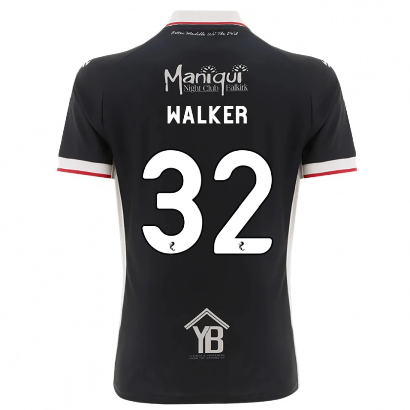 Danxen Mænd Rhys Walker #32 Sort Hvid Rød Hjemmebane Spillertrøjer 2026/27 Trøje T-Shirt