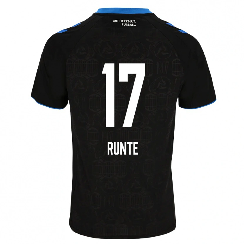 Danxen Mænd Marlon Runte #17 Sort Hvid Rød Hjemmebane Spillertrøjer 2026/27 Trøje T-Shirt
