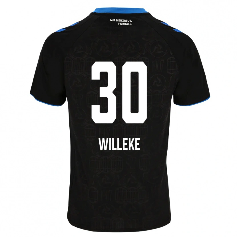 Danxen Mænd Nico Willeke #30 Sort Hvid Rød Hjemmebane Spillertrøjer 2026/27 Trøje T-Shirt