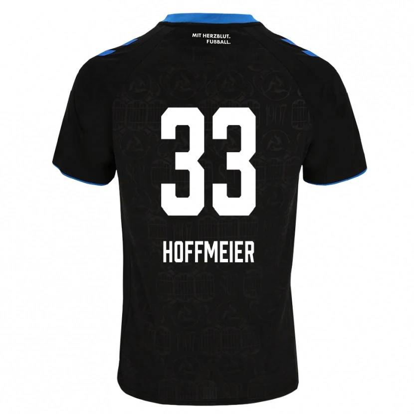 Danxen Mænd Marcel Hoffmeier #33 Sort Hvid Rød Hjemmebane Spillertrøjer 2026/27 Trøje T-Shirt