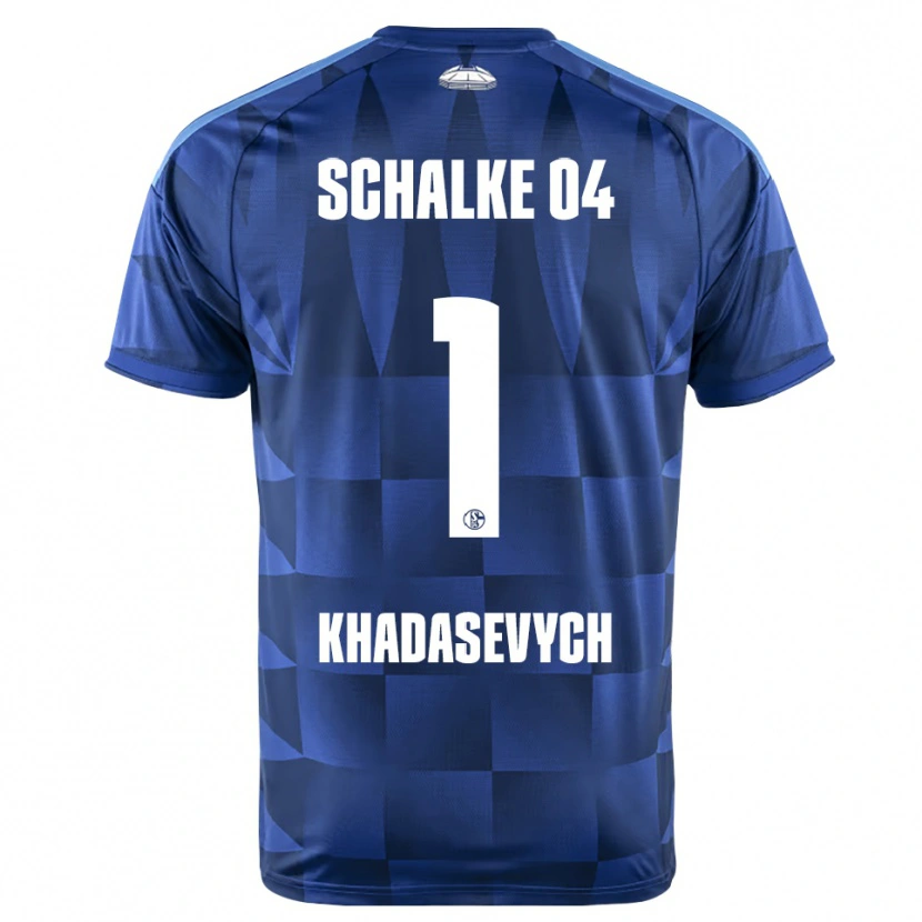 Danxen Mænd Kyrylo Khadasevych #1 Mørkeblå Gul Hvid Hjemmebane Spillertrøjer 2026/27 Trøje T-Shirt