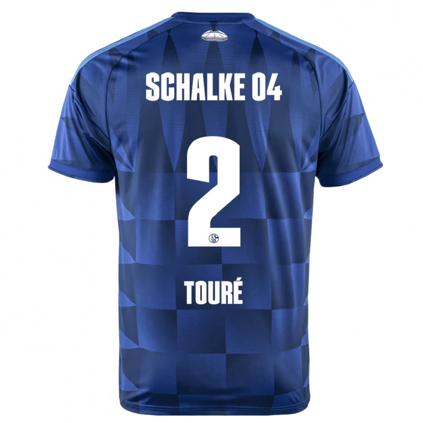 Danxen Mænd Tidiane Touré #2 Mørkeblå Gul Hvid Hjemmebane Spillertrøjer 2026/27 Trøje T-Shirt