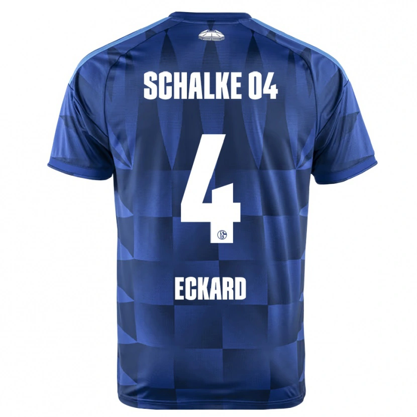 Danxen Mænd Jonas Eckard #4 Mørkeblå Gul Hvid Hjemmebane Spillertrøjer 2026/27 Trøje T-Shirt