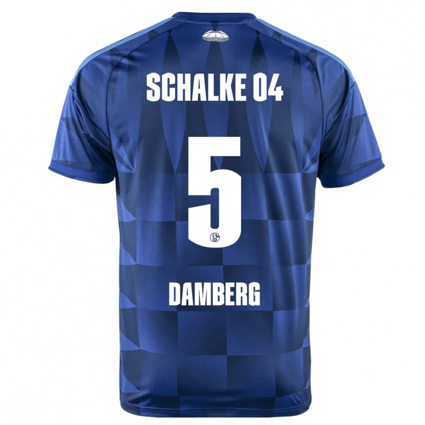 Danxen Mænd Niclas Damberg #5 Mørkeblå Gul Hvid Hjemmebane Spillertrøjer 2026/27 Trøje T-Shirt