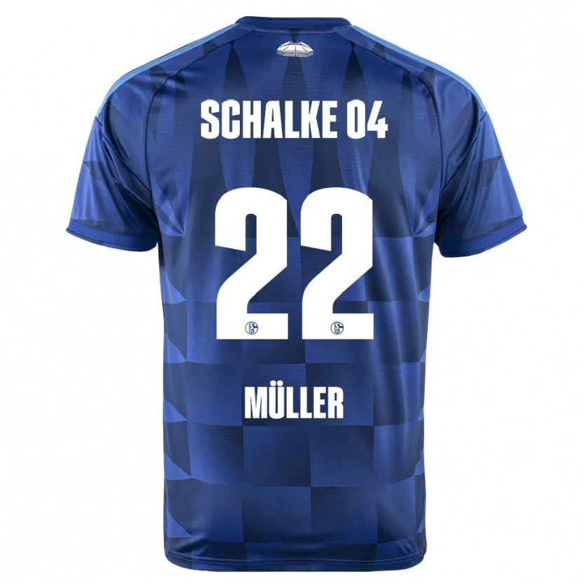 Danxen Mænd Kevin Müller #22 Mørkeblå Gul Hvid Hjemmebane Spillertrøjer 2026/27 Trøje T-Shirt