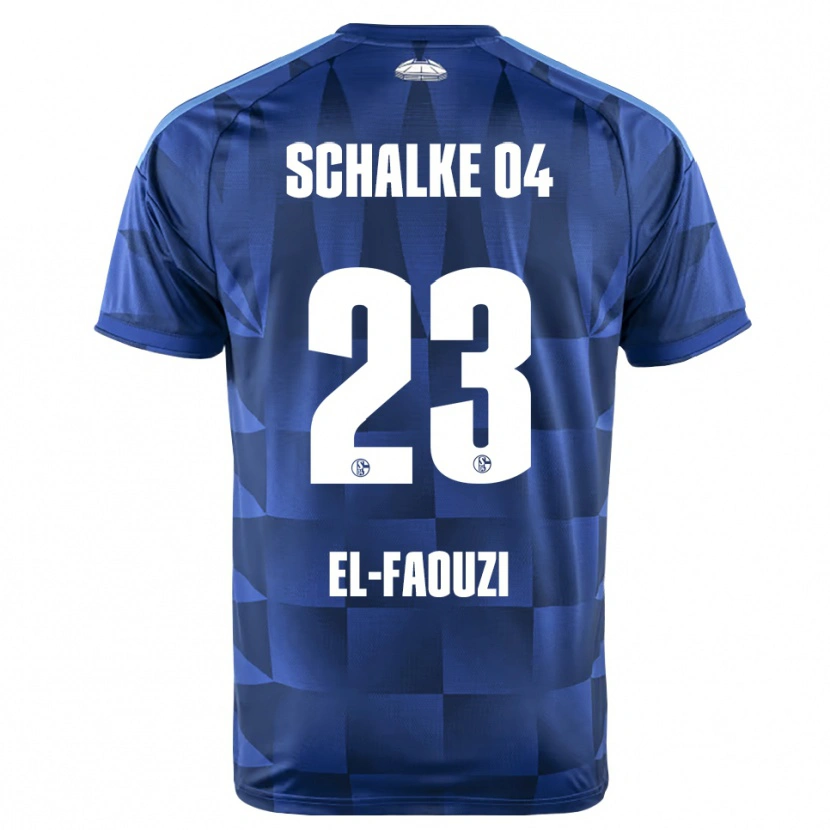 Danxen Mænd Soufiane El-Faouzi #23 Mørkeblå Gul Hvid Hjemmebane Spillertrøjer 2026/27 Trøje T-Shirt