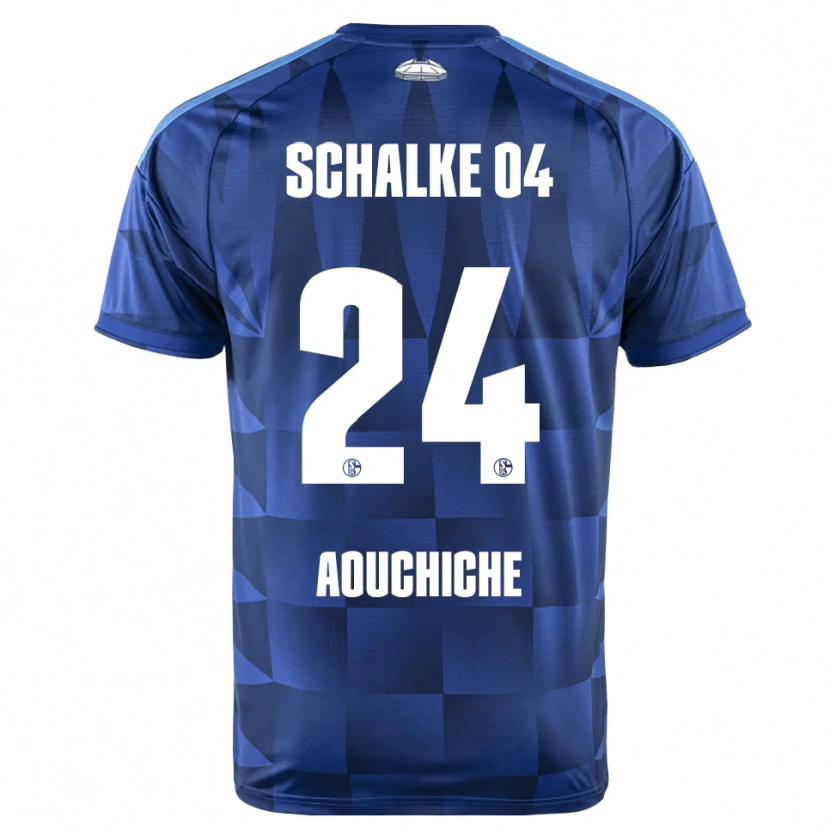 Danxen Mænd Adil Aouchiche #24 Mørkeblå Gul Hvid Hjemmebane Spillertrøjer 2026/27 Trøje T-Shirt