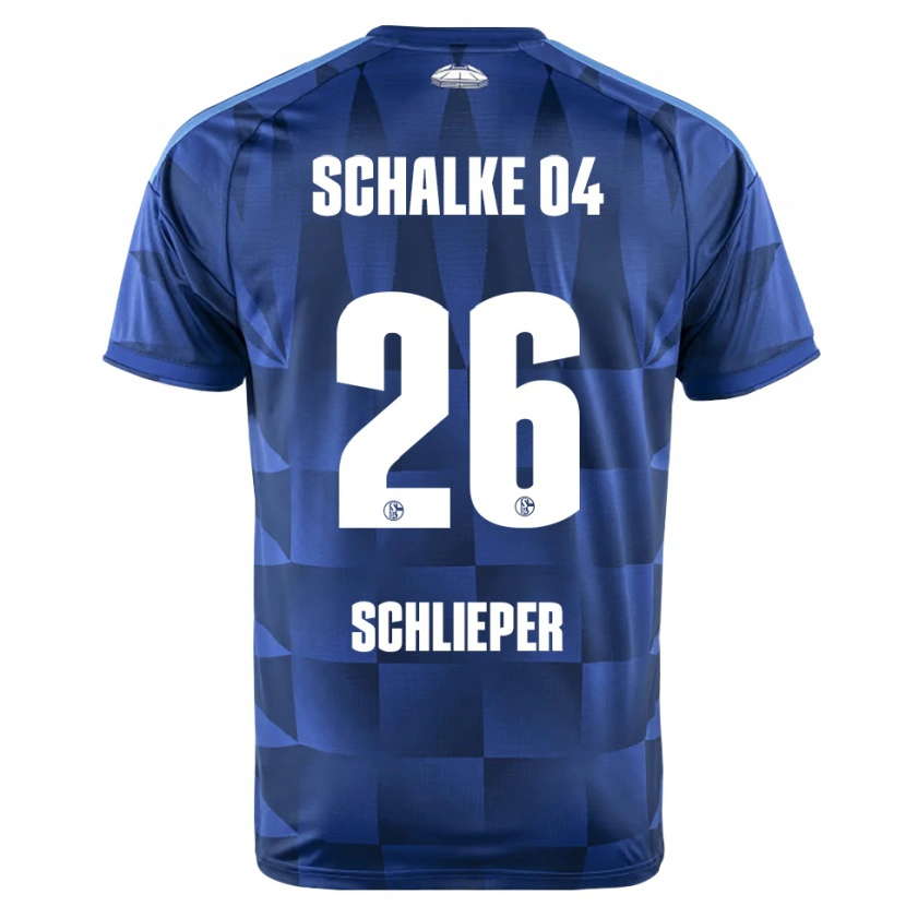 Danxen Mænd Ben Schlieper #26 Mørkeblå Gul Hvid Hjemmebane Spillertrøjer 2026/27 Trøje T-Shirt