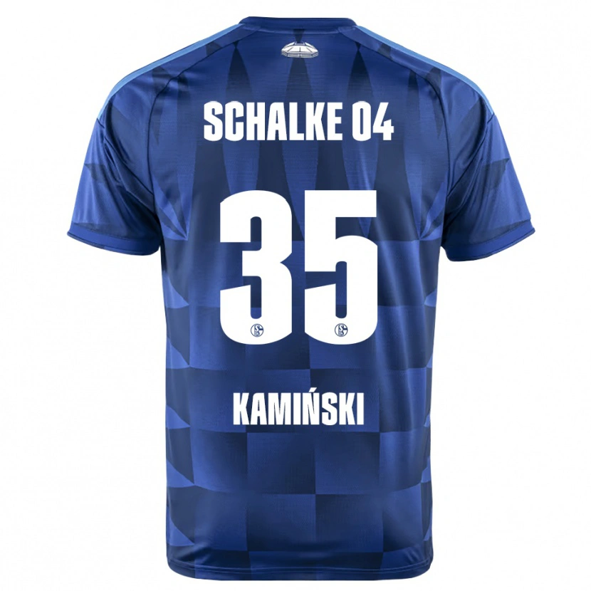 Danxen Mænd Marcin Kaminski #35 Mørkeblå Gul Hvid Hjemmebane Spillertrøjer 2026/27 Trøje T-Shirt