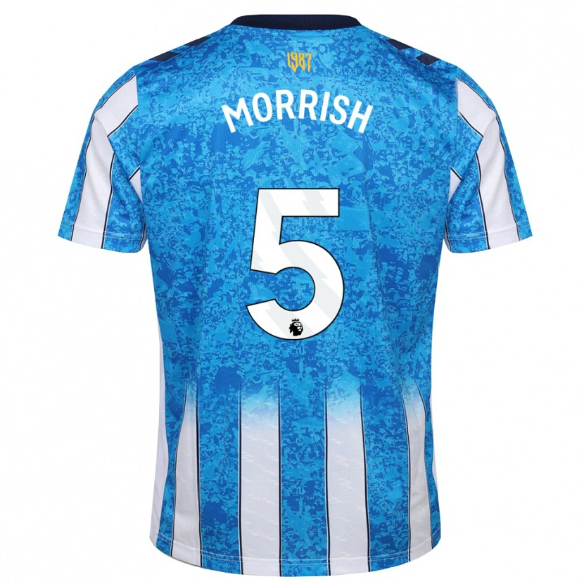 Danxen Mænd Rhys Morrish #5 Hvid Blå Orange Hjemmebane Spillertrøjer 2026/27 Trøje T-Shirt