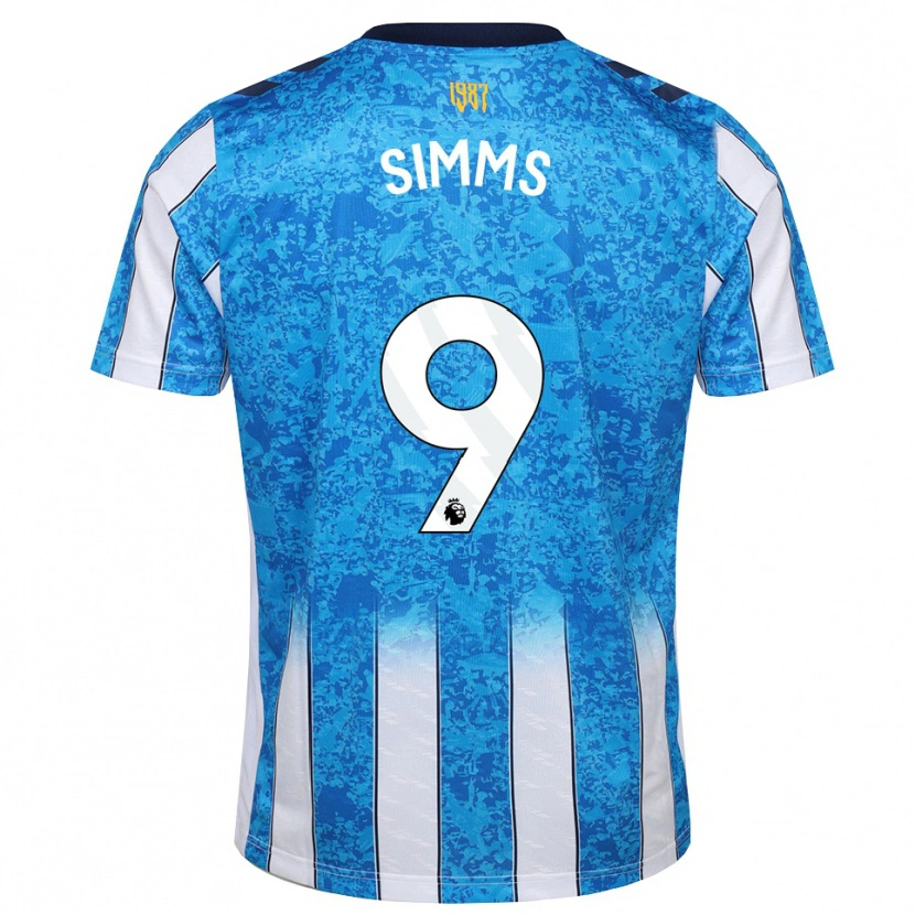 Danxen Mænd Ellis Simms #9 Hvid Blå Orange Hjemmebane Spillertrøjer 2026/27 Trøje T-Shirt
