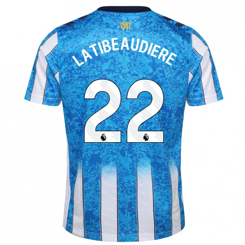 Danxen Mænd Joel Latibeaudiere #22 Hvid Blå Orange Hjemmebane Spillertrøjer 2026/27 Trøje T-Shirt