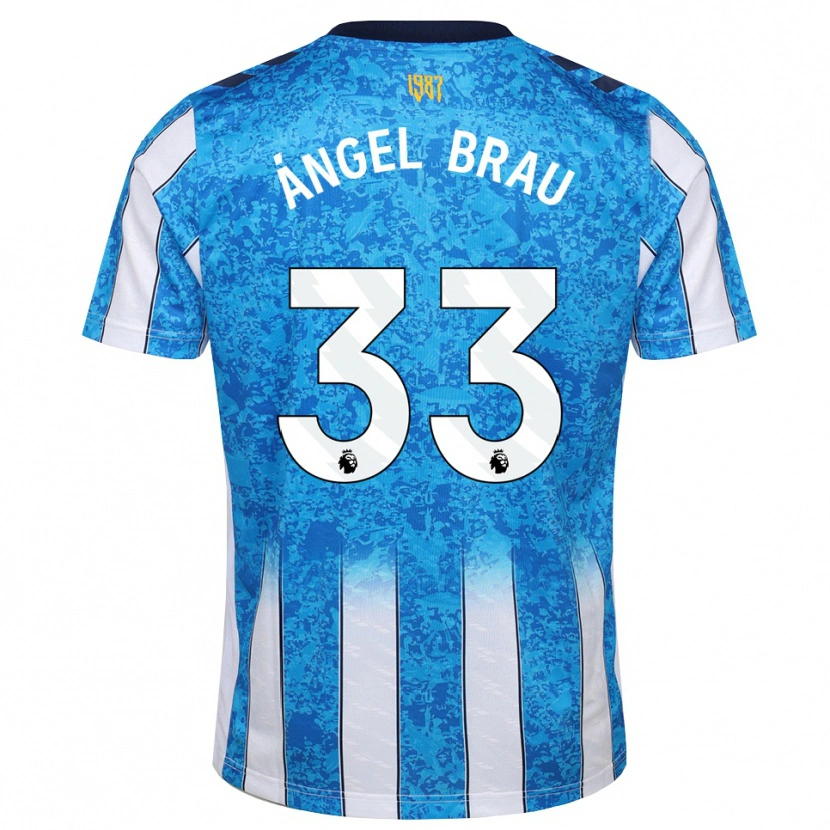 Danxen Mænd Miguel Ángel Brau #33 Hvid Blå Orange Hjemmebane Spillertrøjer 2026/27 Trøje T-Shirt