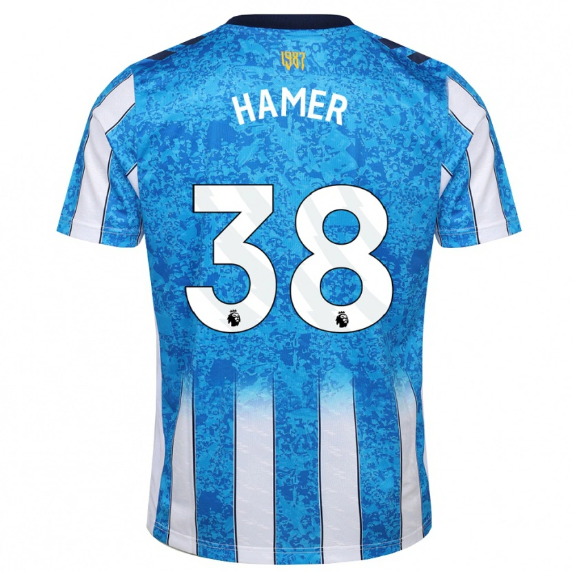 Danxen Mænd Gustavo Hamer #38 Hvid Blå Orange Hjemmebane Spillertrøjer 2026/27 Trøje T-Shirt