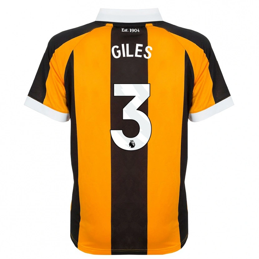 Danxen Mænd Ryan Giles #3 Orange Sort Hvid Hjemmebane Spillertrøjer 2026/27 Trøje T-Shirt