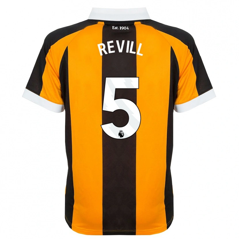 Danxen Mænd Harry Revill #5 Orange Sort Hvid Hjemmebane Spillertrøjer 2026/27 Trøje T-Shirt