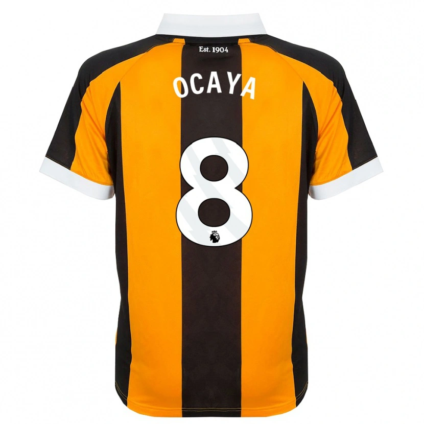 Danxen Mænd Josh Ocaya #8 Orange Sort Hvid Hjemmebane Spillertrøjer 2026/27 Trøje T-Shirt