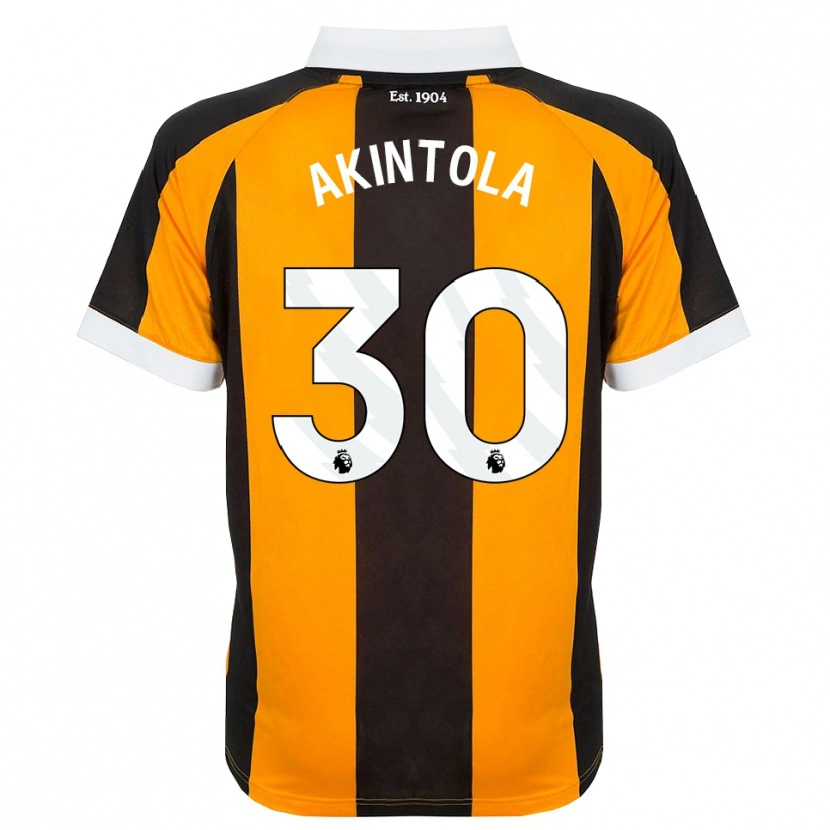 Danxen Mænd David Akintola #30 Orange Sort Hvid Hjemmebane Spillertrøjer 2026/27 Trøje T-Shirt