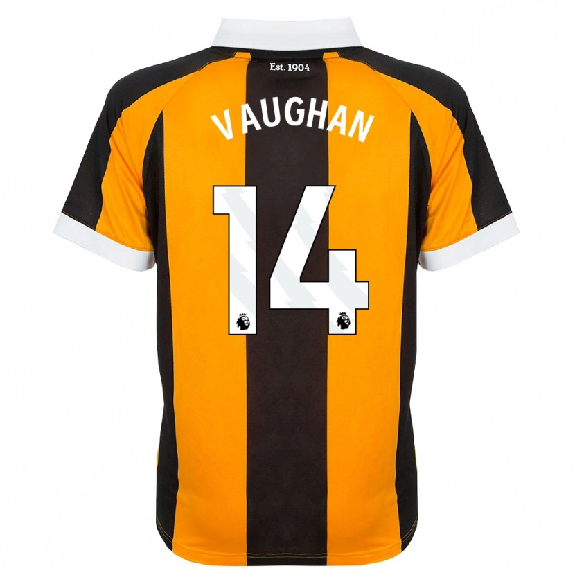 Danxen Mænd Harry Vaughan #14 Orange Sort Hvid Hjemmebane Spillertrøjer 2026/27 Trøje T-Shirt