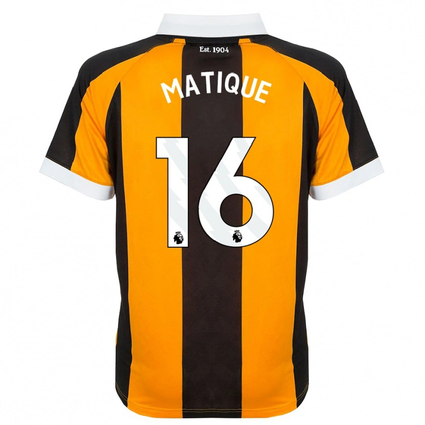 Danxen Mænd Albert Matique #16 Orange Sort Hvid Hjemmebane Spillertrøjer 2026/27 Trøje T-Shirt