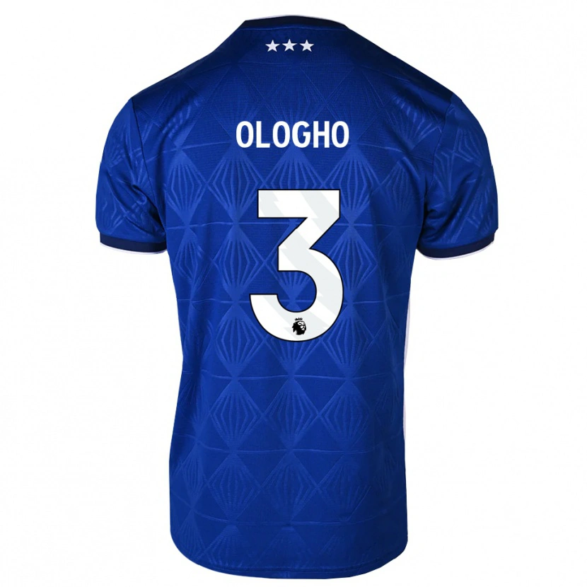 Danxen Mænd Daniel Ologho #3 Mellemblå Hvid Rød Hjemmebane Spillertrøjer 2026/27 Trøje T-Shirt