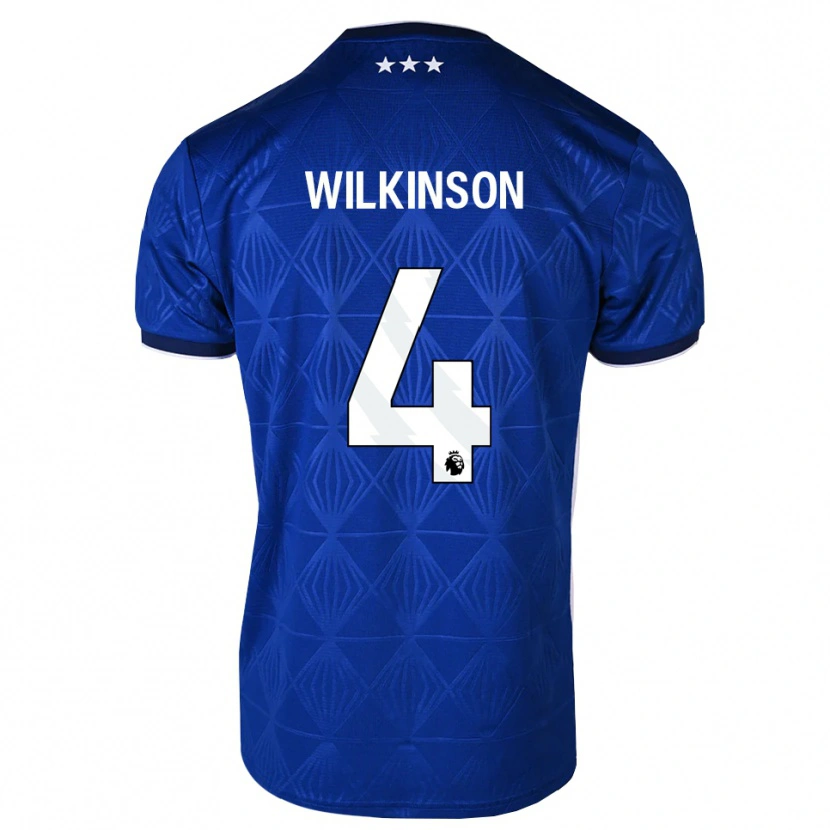 Danxen Mænd Oliver Wilkinson #4 Mellemblå Hvid Rød Hjemmebane Spillertrøjer 2026/27 Trøje T-Shirt