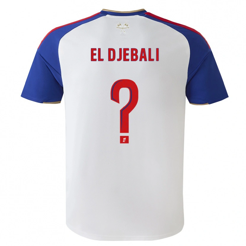 Danxen Mænd Chaim El Djebali #0 Kongeblå Rød Hvid Hjemmebane Spillertrøjer 2026/27 Trøje T-Shirt