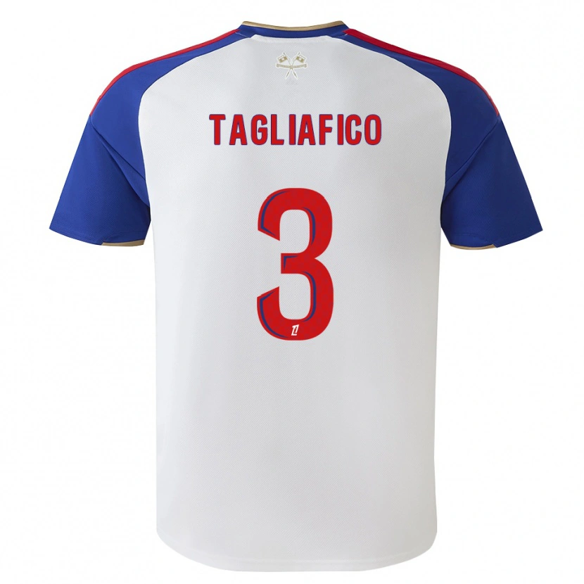 Danxen Mænd Nicolás Tagliafico #3 Kongeblå Rød Hvid Hjemmebane Spillertrøjer 2026/27 Trøje T-Shirt