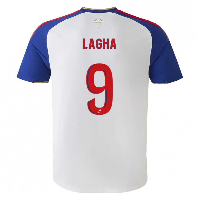 Danxen Mænd Yannis Lagha #9 Kongeblå Rød Hvid Hjemmebane Spillertrøjer 2026/27 Trøje T-Shirt