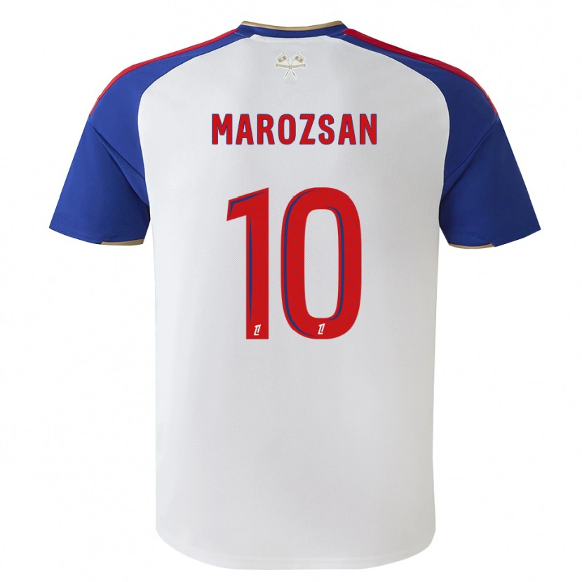 Danxen Mænd Dzsenifer Marozsan #10 Kongeblå Rød Hvid Hjemmebane Spillertrøjer 2026/27 Trøje T-Shirt