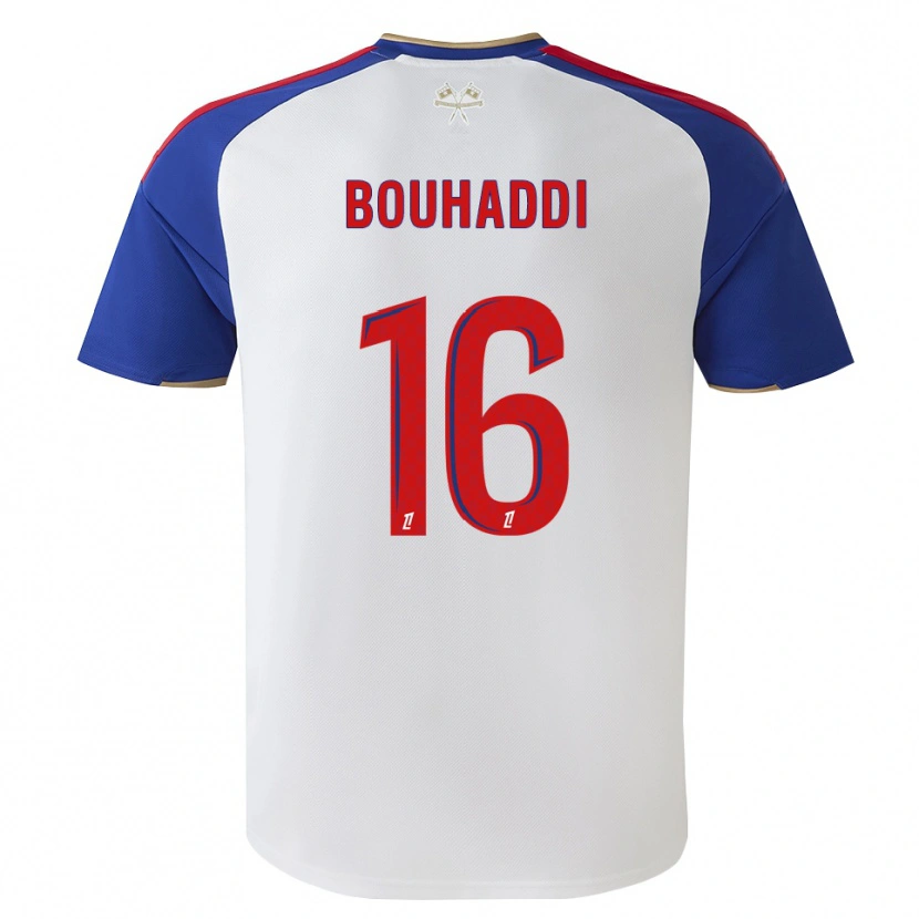 Danxen Mænd Sarah Bouhaddi #16 Kongeblå Rød Hvid Hjemmebane Spillertrøjer 2026/27 Trøje T-Shirt