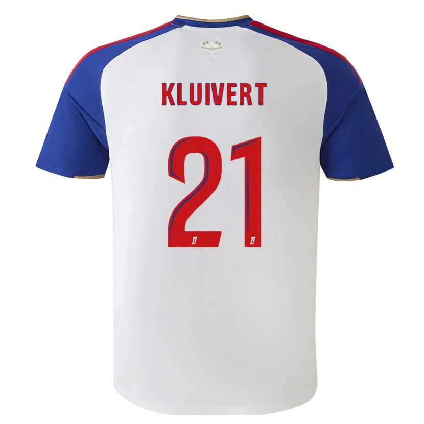 Danxen Mænd Ruben Kluivert #21 Kongeblå Rød Hvid Hjemmebane Spillertrøjer 2026/27 Trøje T-Shirt