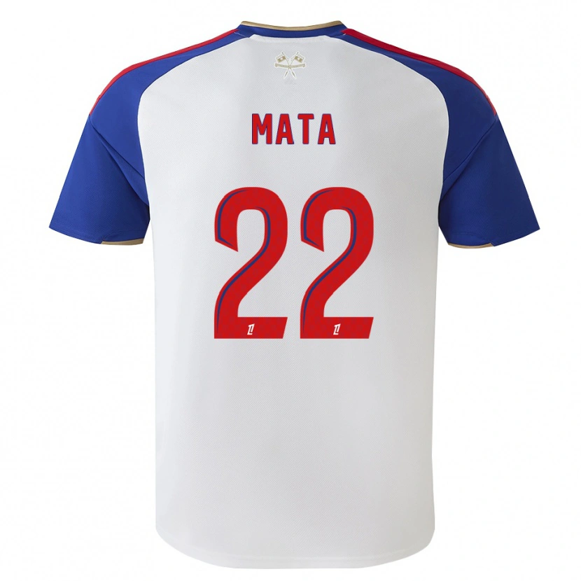 Danxen Mænd Clinton Mata #22 Kongeblå Rød Hvid Hjemmebane Spillertrøjer 2026/27 Trøje T-Shirt