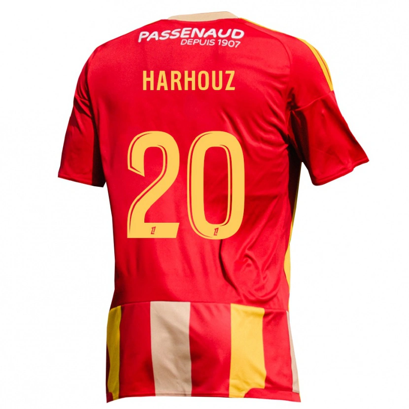 Danxen Mænd William Harhouz #20 Rød Gul Grøn Hjemmebane Spillertrøjer 2026/27 Trøje T-Shirt