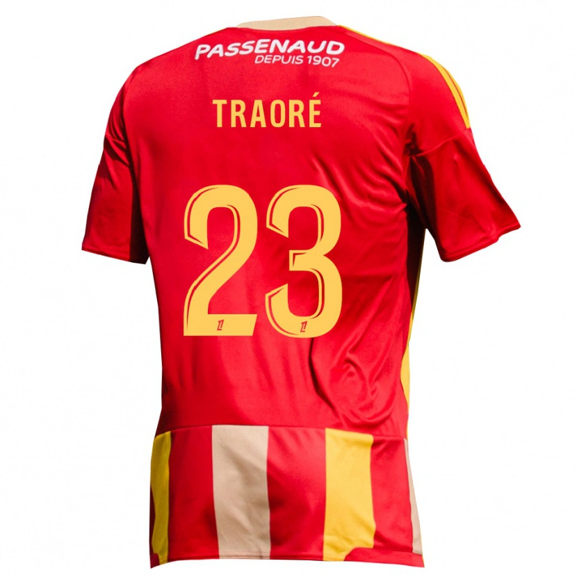 Danxen Mænd Daouda Traoré #23 Rød Gul Grøn Hjemmebane Spillertrøjer 2026/27 Trøje T-Shirt