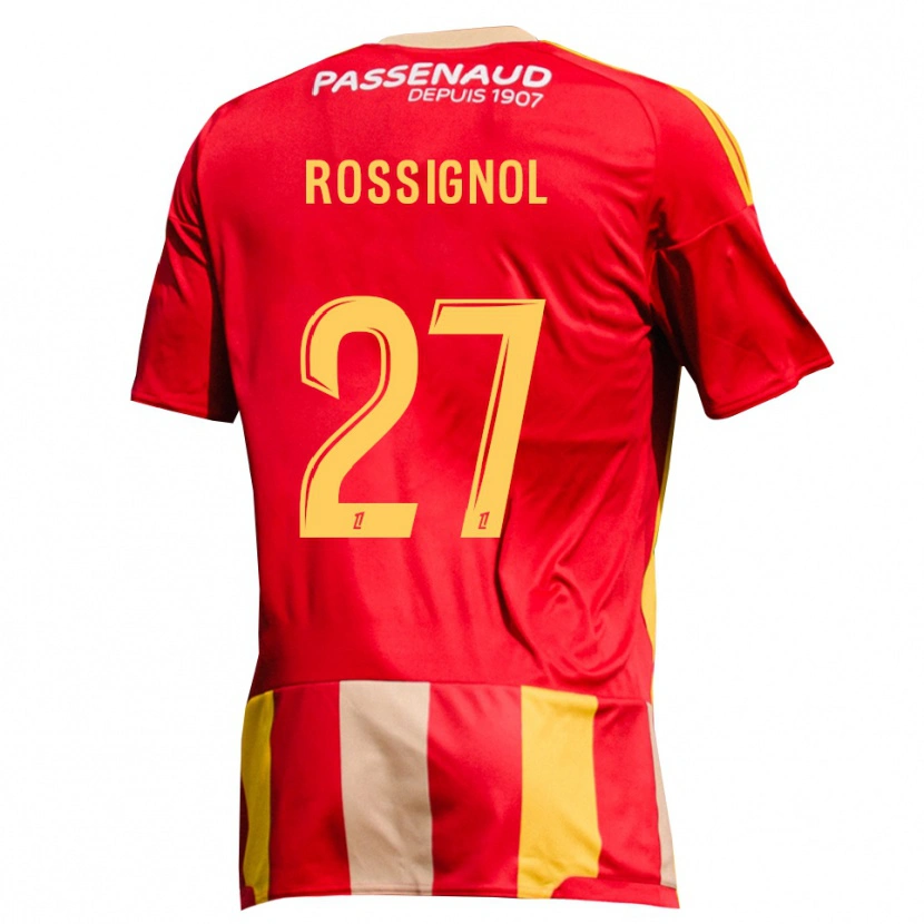 Danxen Mænd Martin Rossignol #27 Rød Gul Grøn Hjemmebane Spillertrøjer 2026/27 Trøje T-Shirt