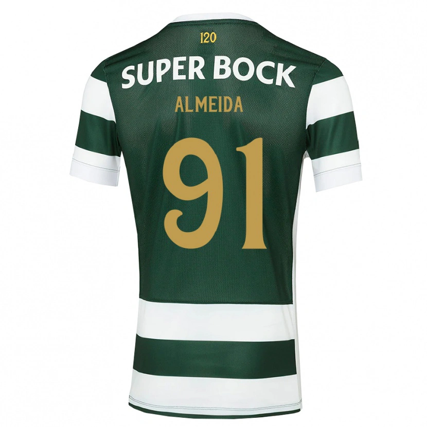 Danxen Mænd Miguel Almeida #91 Mørkskifergrå Hvid Hjemmebane Spillertrøjer 2026/27 Trøje T-Shirt