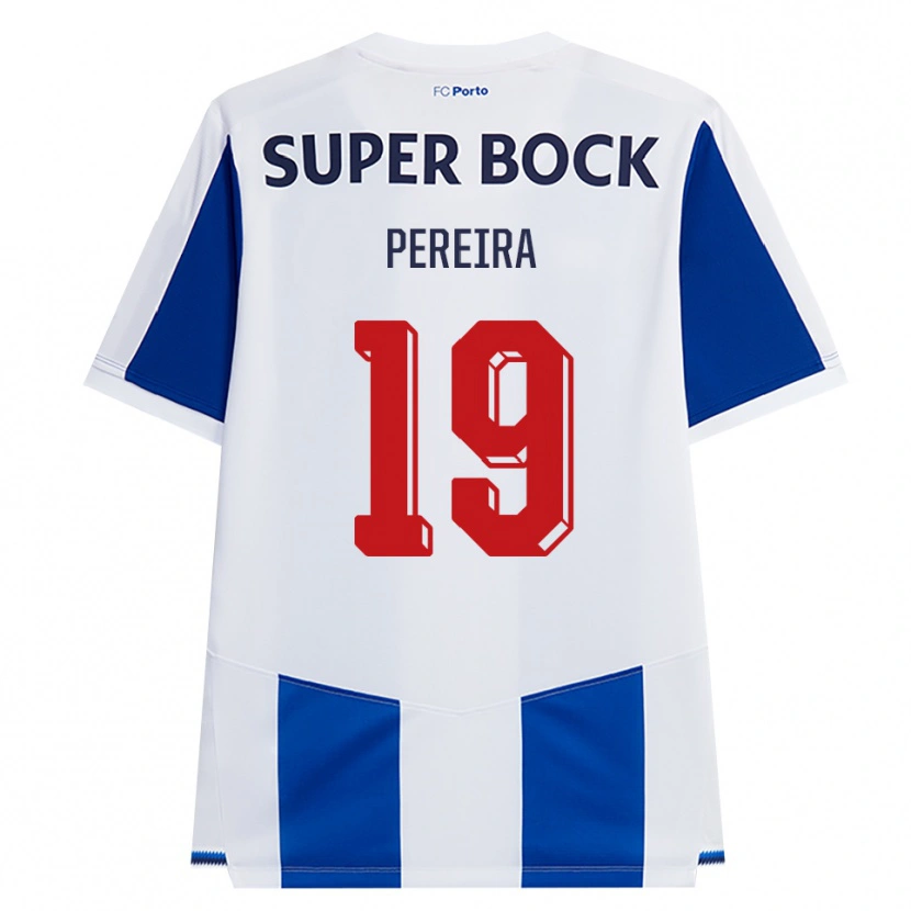 Danxen Mænd João Pereira #19 Blå Hvid Rød Hjemmebane Spillertrøjer 2026/27 Trøje T-Shirt