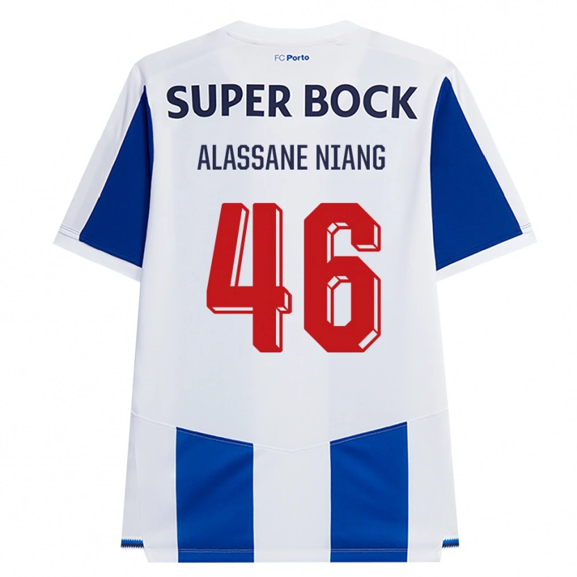 Danxen Mænd Mame Alassane Niang #46 Blå Hvid Rød Hjemmebane Spillertrøjer 2026/27 Trøje T-Shirt