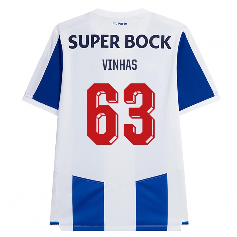 Danxen Mænd David Vinhas #63 Blå Hvid Rød Hjemmebane Spillertrøjer 2026/27 Trøje T-Shirt