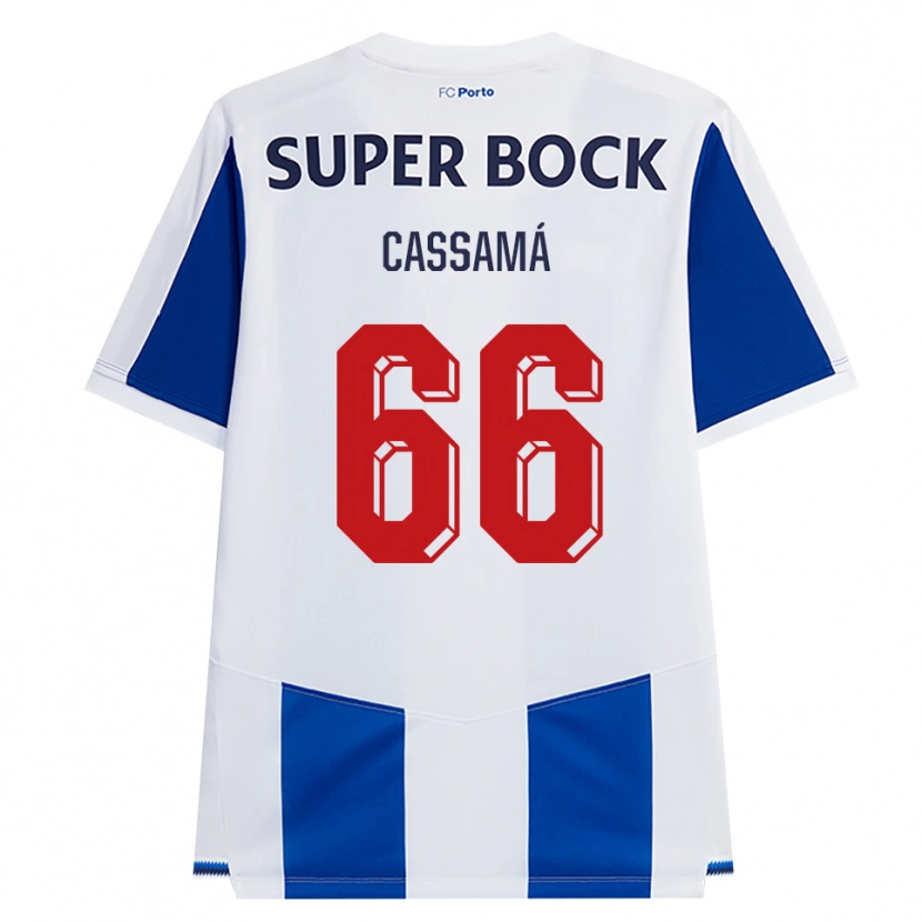 Danxen Mænd Adramane Cassamá #66 Blå Hvid Rød Hjemmebane Spillertrøjer 2026/27 Trøje T-Shirt