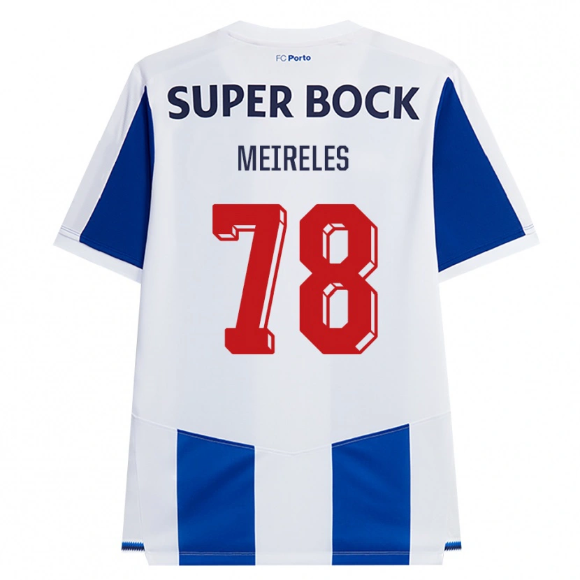 Danxen Mænd Jorge Meireles #78 Blå Hvid Rød Hjemmebane Spillertrøjer 2026/27 Trøje T-Shirt