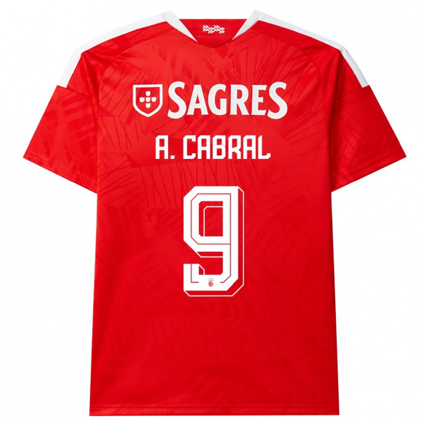 Danxen Mænd Arthur Cabral #9 Rød Hvid Gul Hjemmebane Spillertrøjer 2026/27 Trøje T-Shirt